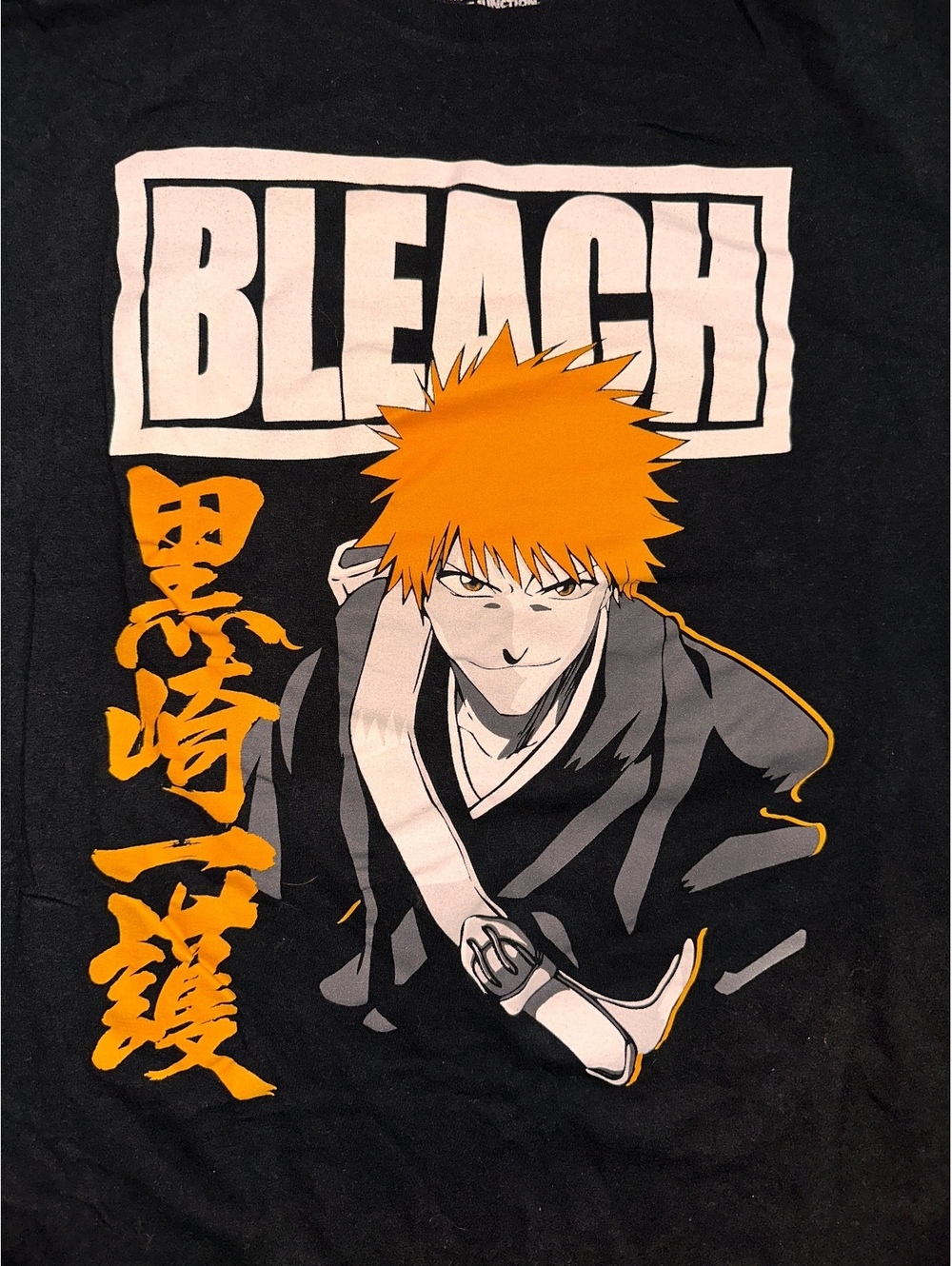 Ripple Junction XL BLEACH Manga Ichigo Kurosaki Black Manga Men's Black T-Shirt